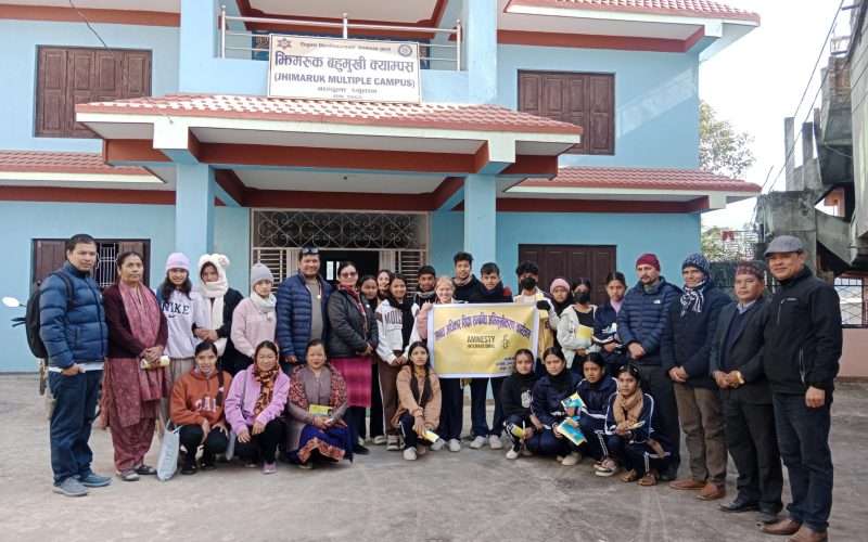 झिमरुक क्याम्पसका बिद्यार्थीलाई मानवअधिकार संबन्धि अभिमुखिकरण