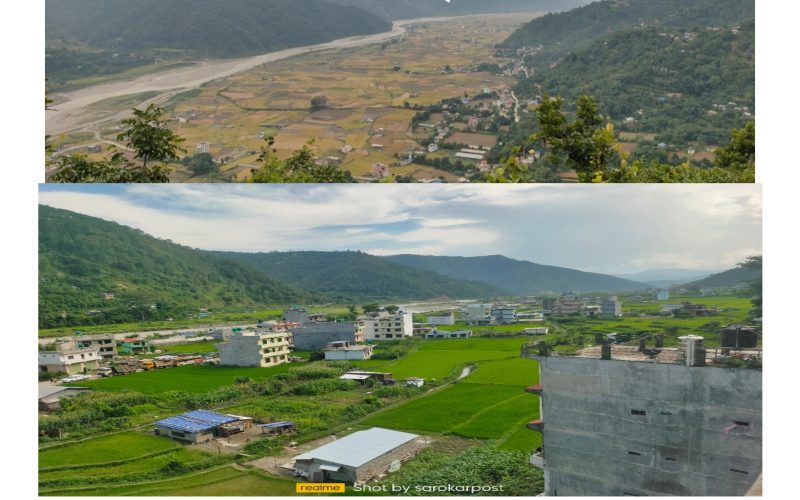 हरियाली झिमरुक फाँट कंक्रिट सहरमा रुपान्तरण हुदै